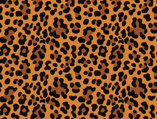 
leopard pattern vector cat spot print on orange background