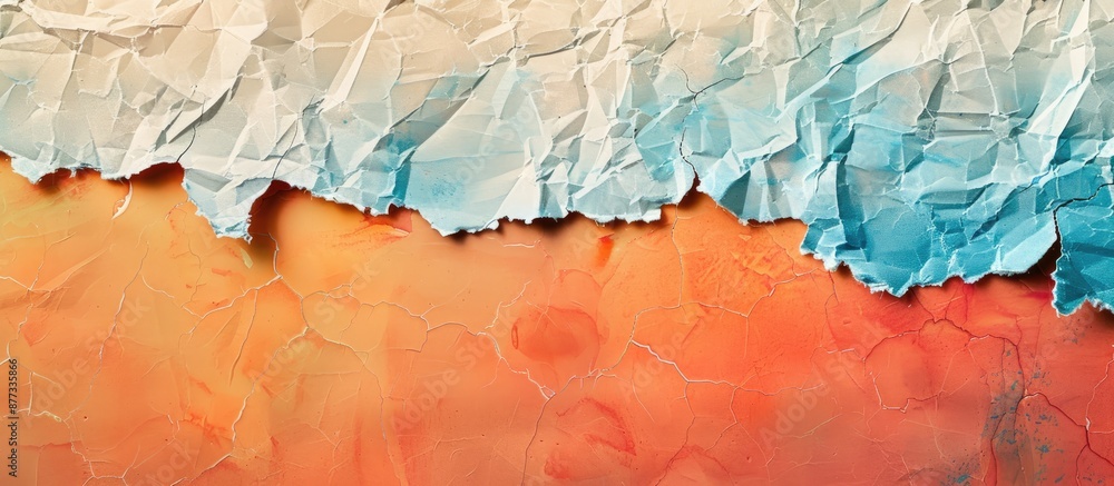 Poster creating a background with torn paper texture requires time and creativity adding an extra dimension