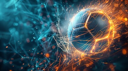 Soccer Ball in a Blaze of Glory