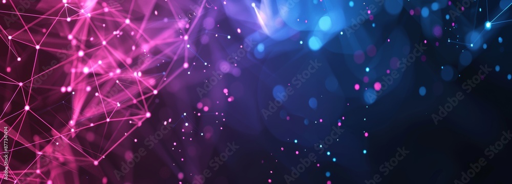 Poster digital connection dots and lines. technology background. network connection structure. three-dimens
