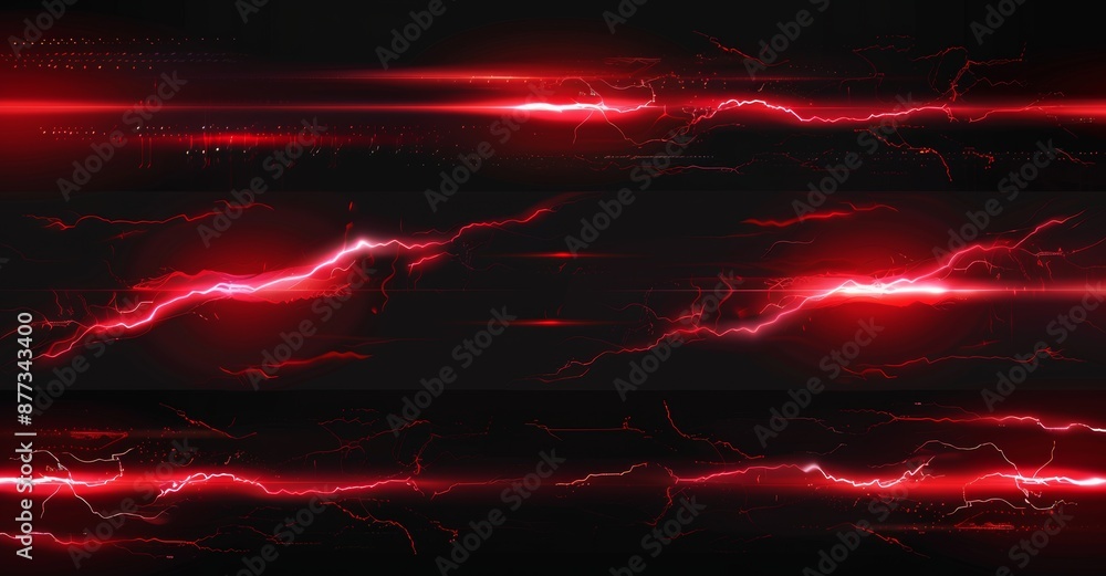 Poster a colorful rectangle with a red motion blaze abstract effect on a black background