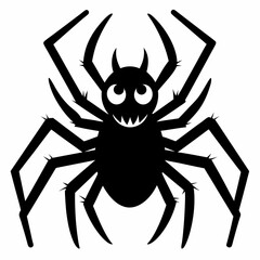 Halloween spider vector,spider isolated on white background