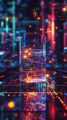 Obraz premium In the upper middle part of the picture you see a glass of hot coffee cup and inside it limited data sets and long running queries, outdated data