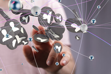 conference Digital Network and data concept