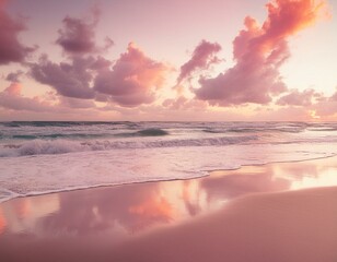 Fototapeta premium sunset on the beach, love vibes
