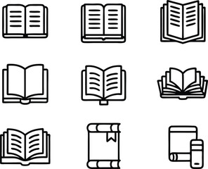 set of books icon illustration. school, paper, graphic, textbook, study, knowledge, element, 