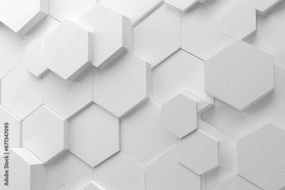 Aufkleber abstract geometric hexagonal background in 3d.
