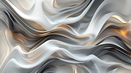 Naklejka premium Abstract background with swirling gray, white, and gold tones