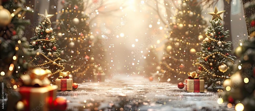 Aufkleber festive backdrop for christmas and new year s celebrations with available space for text or images. 