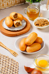 Luti Gendang is Anambas (Indonesia) island special food, make from eggs, flour, filled with grated fish.