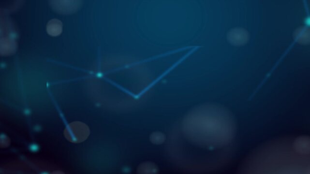 Abstract technological background animation digital space 3d animation