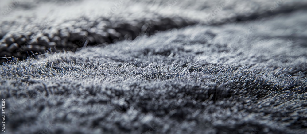 Poster textured design on a smooth gray rug perfect for a copy space image