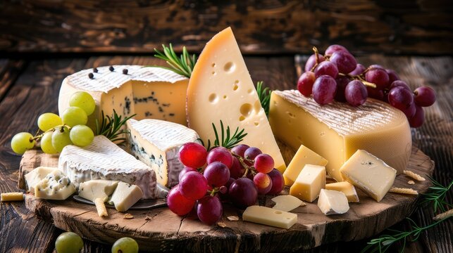 cheese and grapes