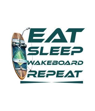Wakeboard Lover: Wake, Sleep, Repeat Design