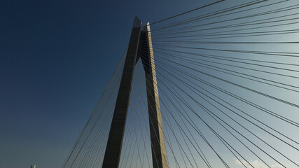 Aerial Yavuz Sultan Selim Bridge in Istanbul, Turkey. 3rd Bosphorus Bridge and Northern Marmara...