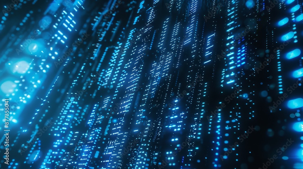 Poster a data technology background. big data visualization. a flow of information. information code. moder