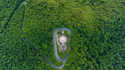 Serene Aerial View of the Lush Green Appalachian Forest near Brasstown Bald, Georgia