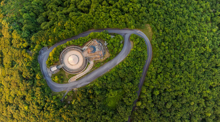 Serene Aerial View of the Lush Green Appalachian Forest near Brasstown Bald, Georgia