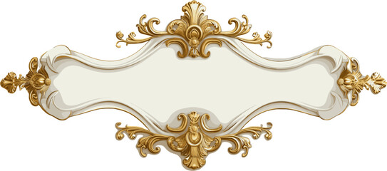 frame decorated with gold ornaments, luxury classic style banner