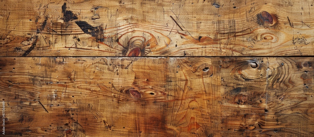 Aufkleber background featuring a textured plywood surface with empty space for content often seen used as a co
