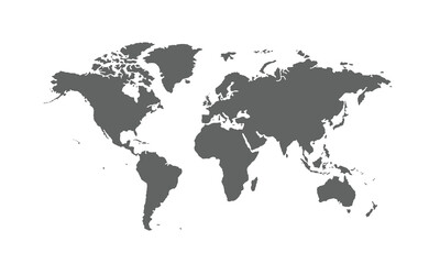 World map isolated on white background. for website layouts, background, education, precise, customizable, Travel worldwide, map silhouette backdrop, earth geography, political, reports.