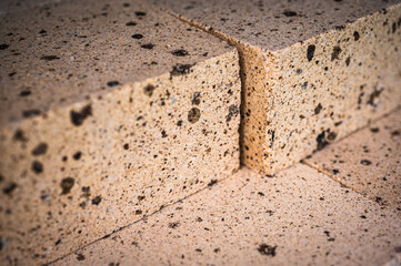 fireclay brick, stacked, background, bricks for masonry fireplaces, gray background