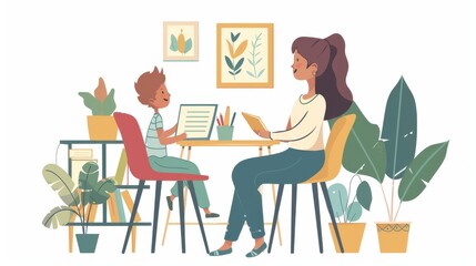 Creative workers with people concept cartoon style