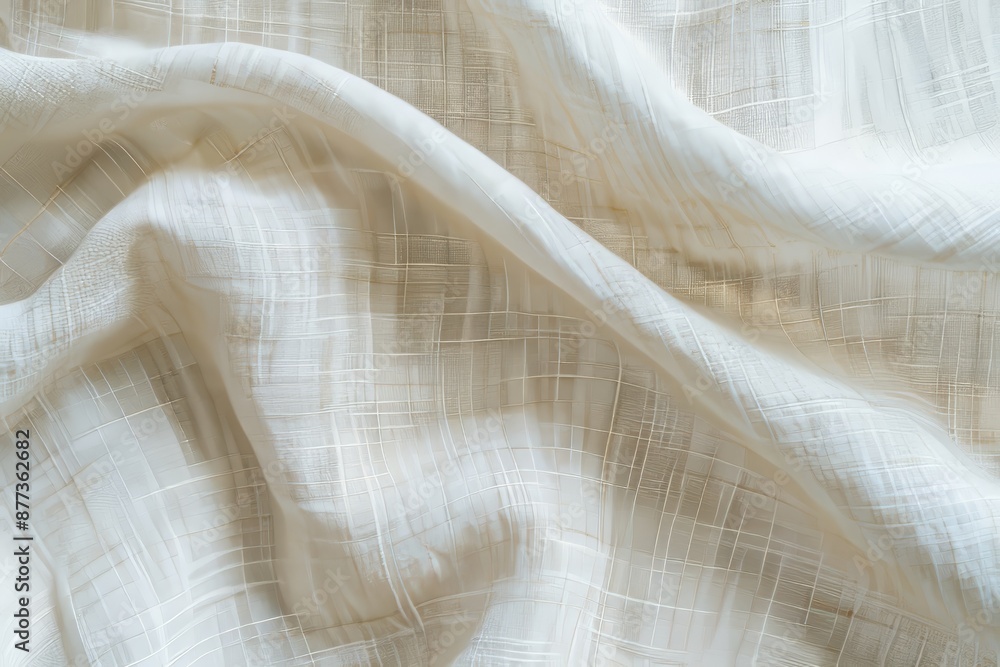 Poster this is a close-up of the texture of white canvas. it is a blank painting canvas suitable for studen