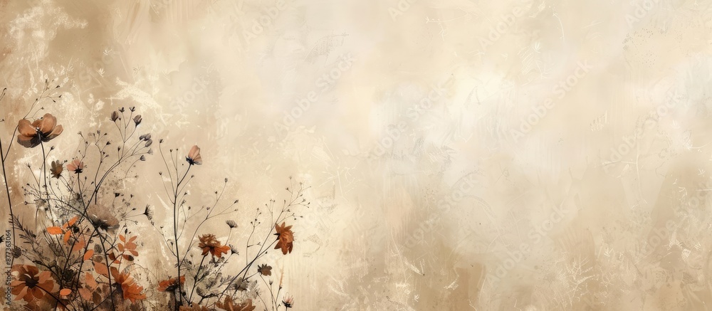 Aufkleber backdrop in beige with ample copy space image