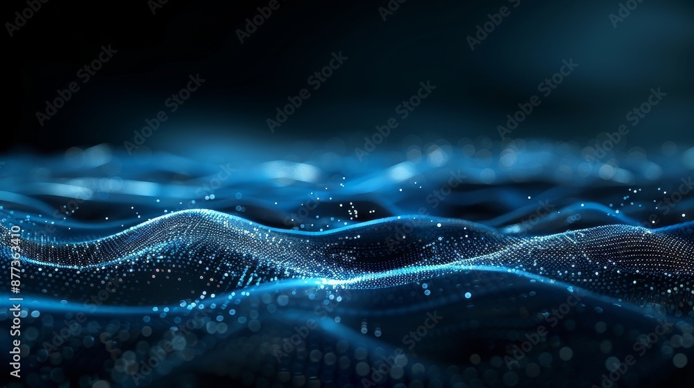 Poster a flow of digital information. the concept of global connectivity. a futuristic background with tech
