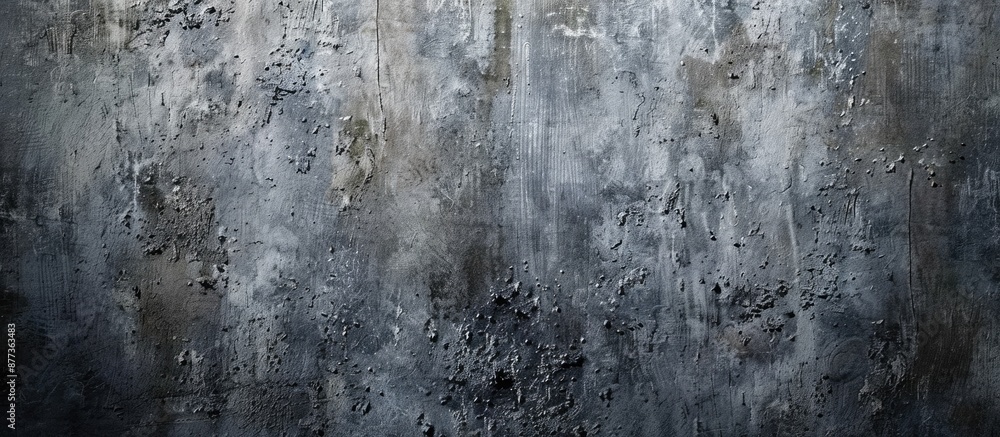 Poster textured grey wall with a grunge appearance featuring large particles and strokes ideal as a copy sp
