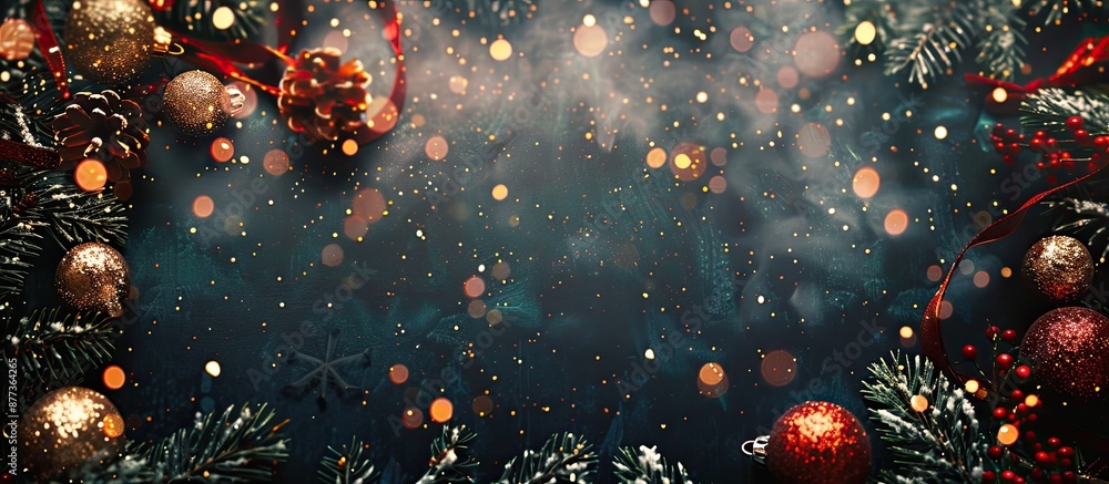 Aufkleber festive backdrop for christmas and new year s celebrations with available space for text or images. 