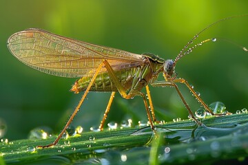 insects land on the grass professional photography