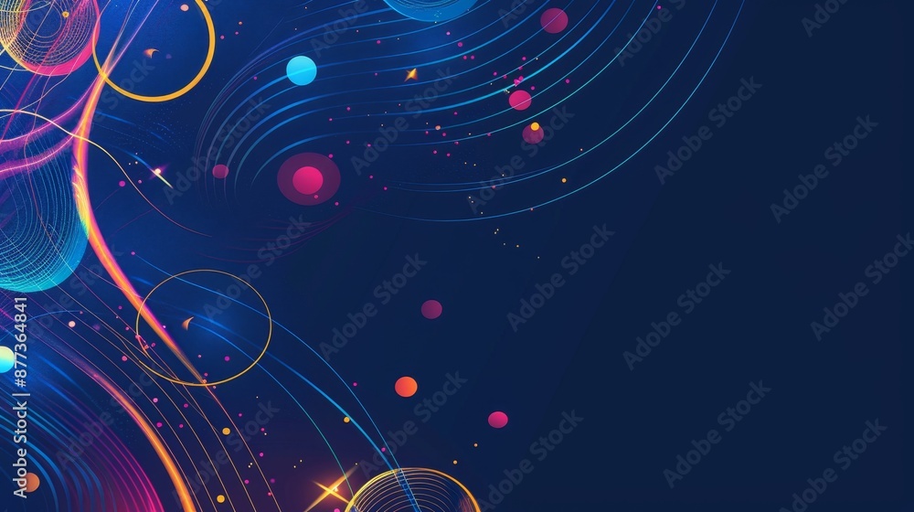 Aufkleber an overview of the big data concept, a graph of information flow nodes, and a perspective view of a 