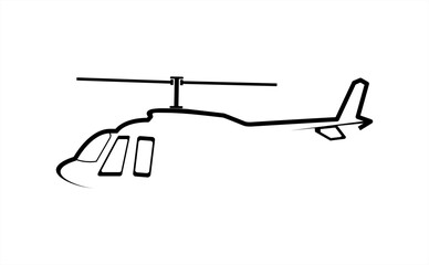 Silhouette / Line of Helicopter