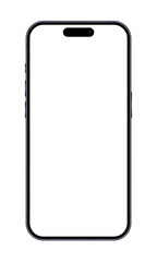Smartphone mockup. Photorealistic mobile phone vector illustration. Brand new Flagship model. 