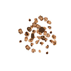 Chocolate Granola Vector, Cocoa Muesli Icon Pile Isolated, Crunchy Cereals, Oatmeal Muesli with Seeds and Grains, Chocolate Granola on White Background Minimal Illustration