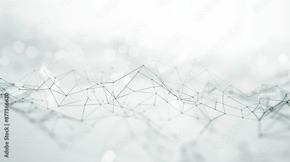 Poster background with triangulars, dots, and lines connecting them. futuristic polygonal background in 3d.