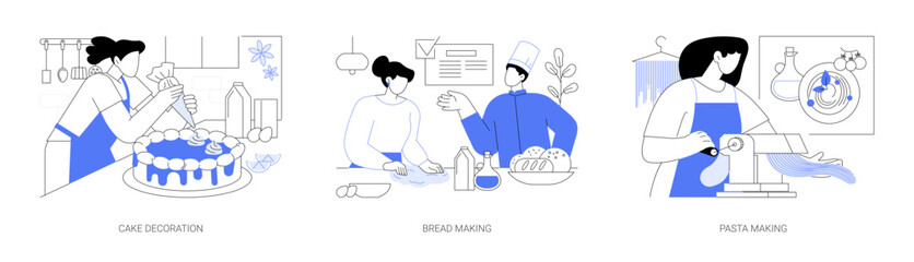 Cooking classes isolated cartoon vector illustrations se