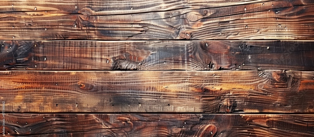 Poster rustic old brown wooden texture in bright light suitable for a background with copy space image