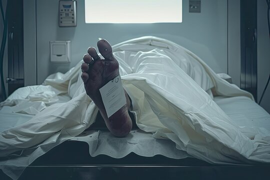 Covered Body in Morgue