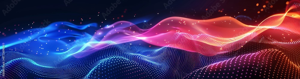 Poster point wave abstract background with a dynamic wave. background connected with a wave. abstract wave 