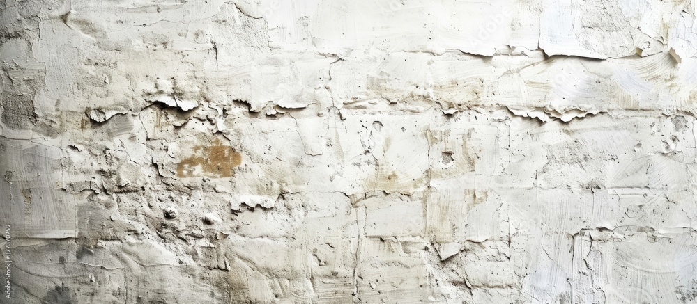 Poster grunge effect on a white concert wall texture with light plaster ideal as a background for adding te
