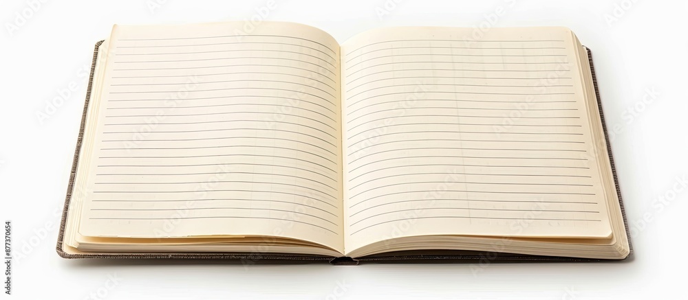 Aufkleber isolated on a white background a notebook with lined paper offers plenty of copy space image