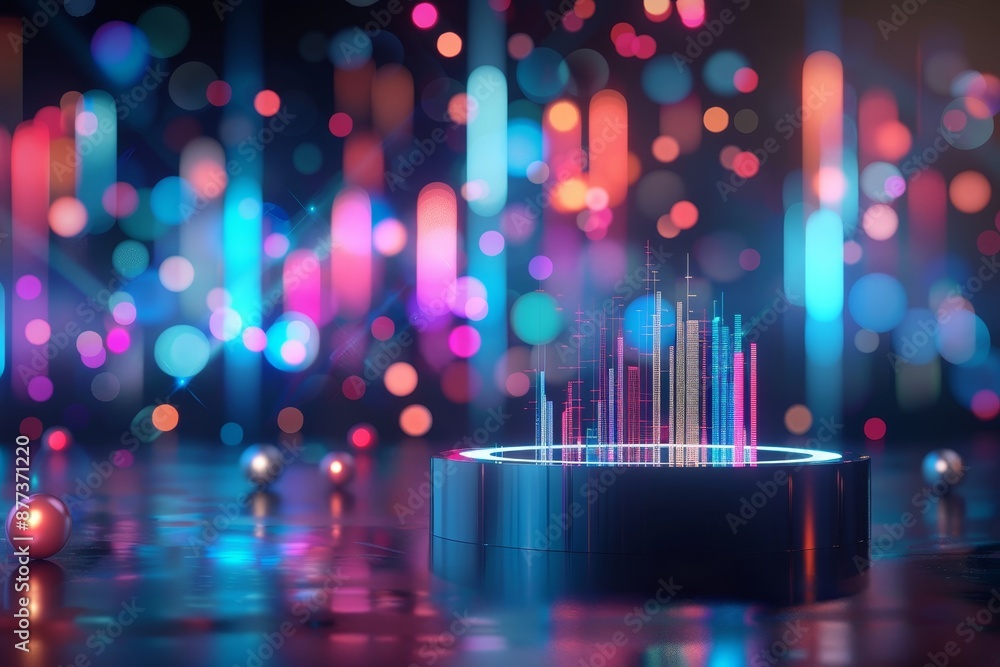 Aufkleber the crypto world foundation. colorful background with a digital glitch and distortion effect. retrof