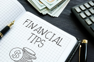 Financial tips are shown as financial concept