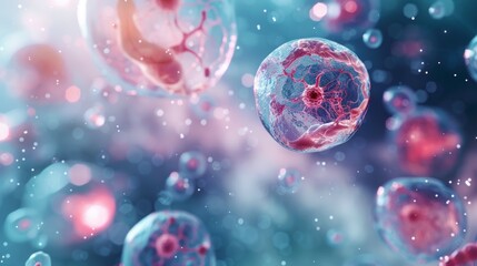 Fototapeta premium Microscopic Cells Abstract