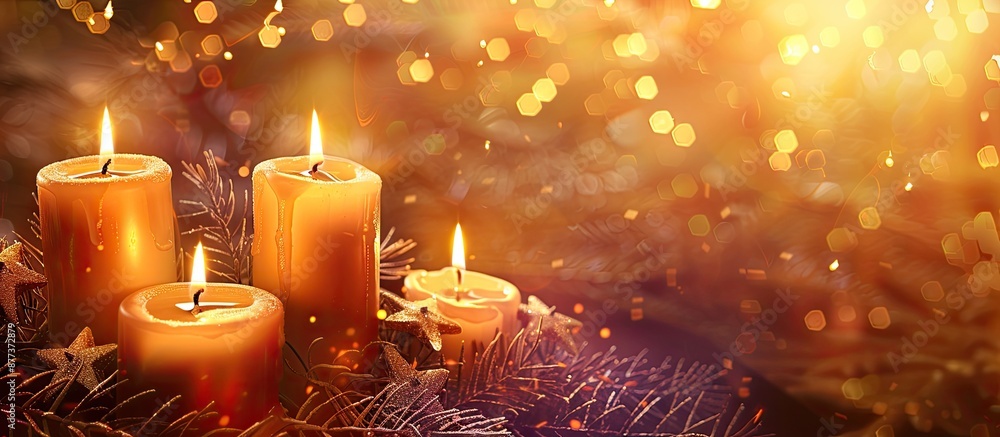 Aufkleber background of advent candles with copy space image