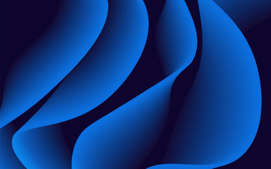 Abstract blue design with curved layers forming a dynamic and modern background, perfect for digital and graphic projects.