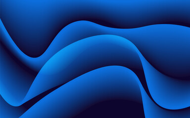 Abstract blue design with curved layers forming a dynamic and modern background, perfect for digital and graphic projects.